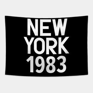 Iconic New York Birth Year Series: Timeless Typography - New York 1983 Tapestry