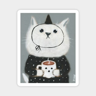 New Ghost Coffee Cup Magnet