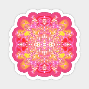 Rose mandala neon Magnet