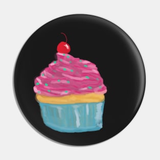 Frosted Cupcake - Digital Illustration Pin