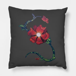 Red Flower Pillow