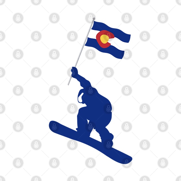 Colorado Snowboard Flag by esskay1000