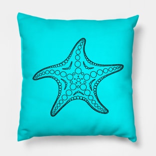 Starfish (blue/black) Pillow