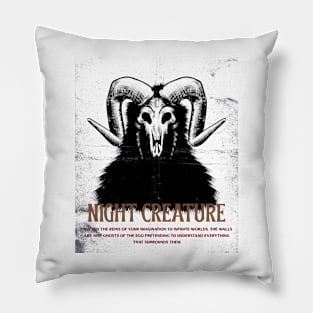 Horned Night Creature Pillow