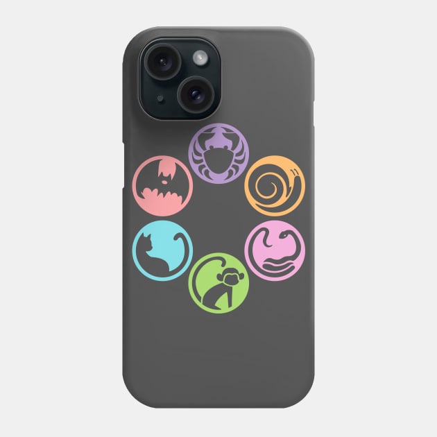 Bakemonogatari girls (Monogatari Series) icons (Shinobu Bat ver.) Phone Case by Kamishirts