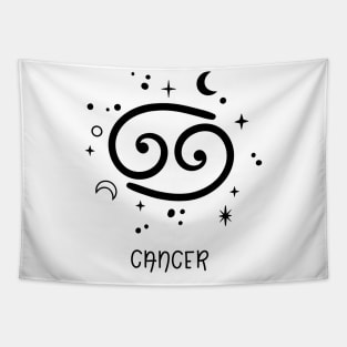 Cancer Celestial Zodiac Sign Symbol Tapestry