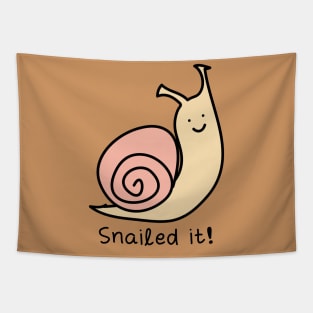 snailed it cute pun Tapestry