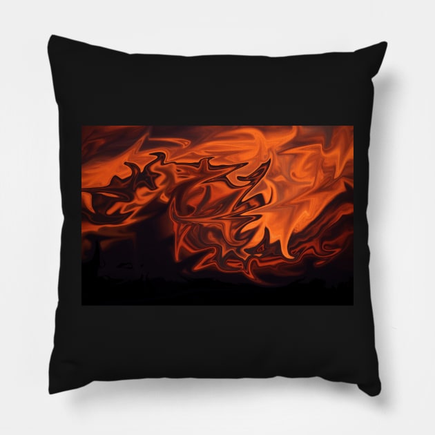 Night Fire Pillow by Whisperingpeaks