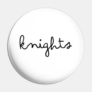 knights cursive Pin