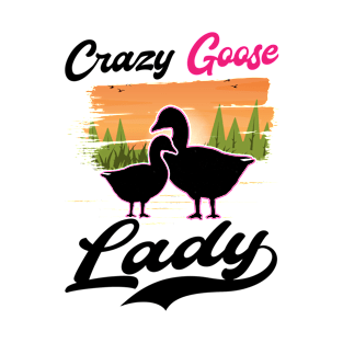 Crazy Goose Lady Geese Breeder T-Shirt