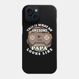 This Is What An Awesome Papa Looks Like Gaming Retro Phone Case