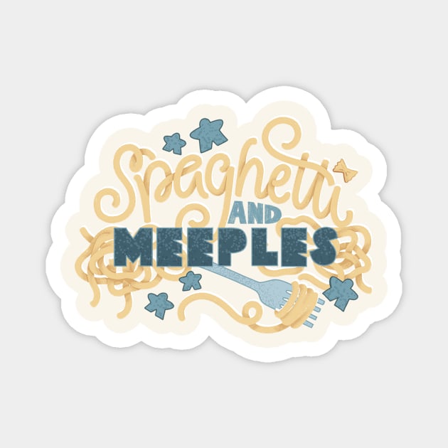 Spaghetti and Meeples Magnet by polliadesign