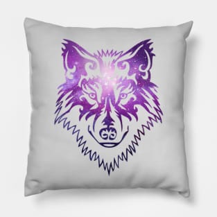 Into Darkness - Deep Space Wolf Pillow