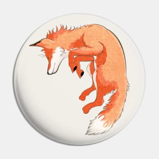 Leaping Red Fox Pin