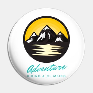 Mountain adventure hiking Pin