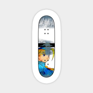 Distressed Skateboard - NC - Cammy Magnet