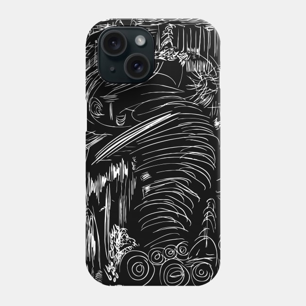 abstract art - M. C. Escher Style sketch Phone Case by Nikokosmos