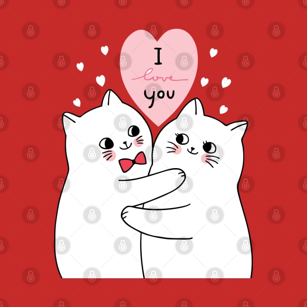 I love you cats by Mako Design 