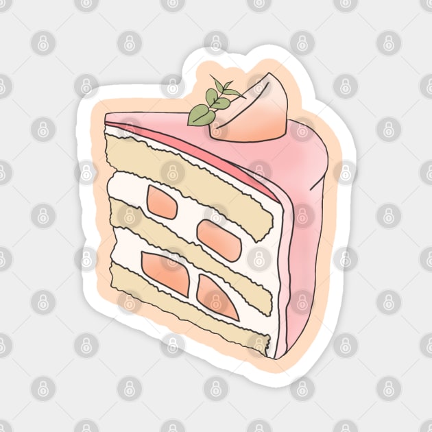 Peachy Cream Cake Magnet by PeachPantone