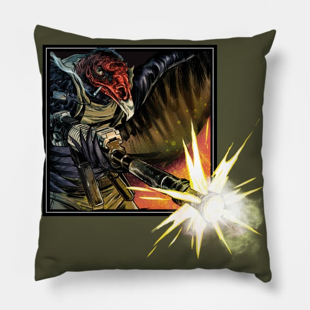 Mark Buzzard: Merc Pillow by ThirteenthFloor