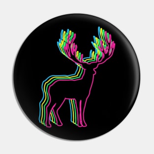 Deer 80s Neon Pin