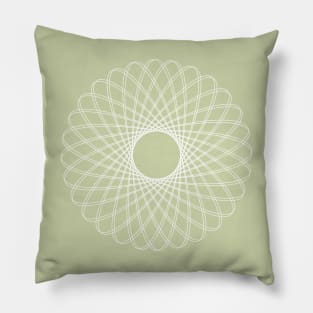 mathematical rotating roses - powder green Pillow