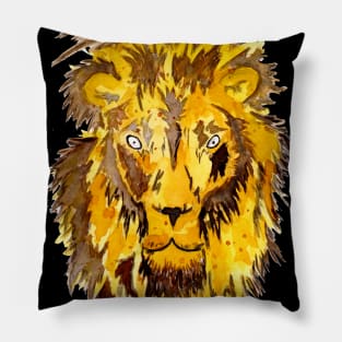 Watercolor Lion Head Pillow