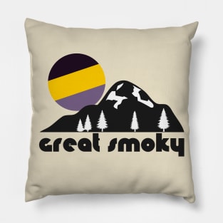 Retro Great Smoky ))(( Tourist Souvenir National Park Design Pillow