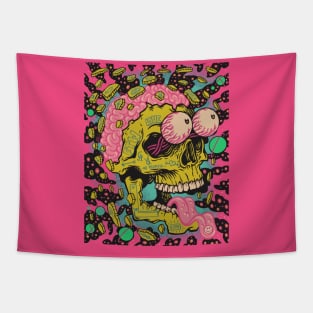 Skull Fallin love Tapestry