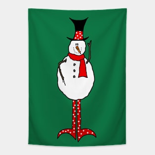 Polka Dot Snowman Tapestry