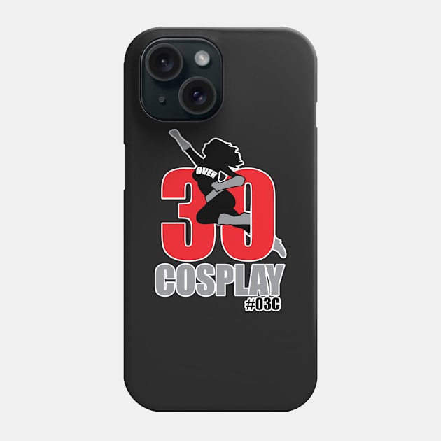 white edge Over30cosplay gals logo Phone Case by Over30cosplay