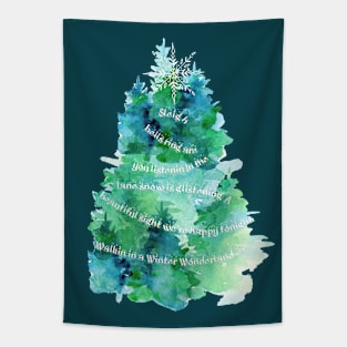 Winter Wonderland Christmas Tree (white) Tapestry