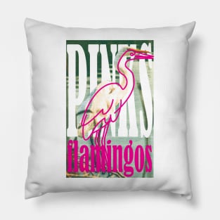 PINK Flamingos: Chic Flamingo Streetwear Pillow