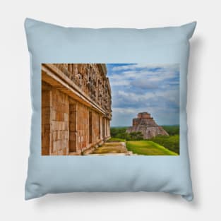 The Piramid of the Magician. View from the Governor's Palace. Pillow