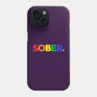 Sober With Small Rainbow Heart Phone Case