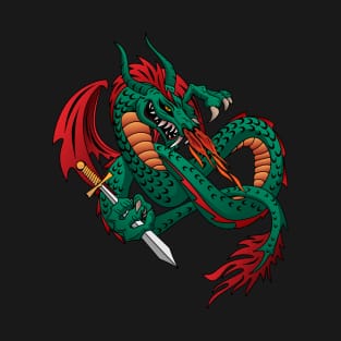 Flying Fire Breathing Dragon T-Shirt