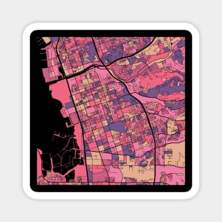 Chula Vista Map Pattern in Purple & Pink Magnet