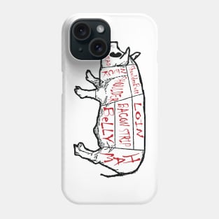 Pig Pork Cut Butcher Chart Phone Case