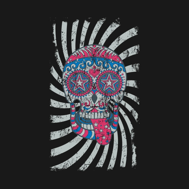 Funny Skull Red Blue by positivedesigners