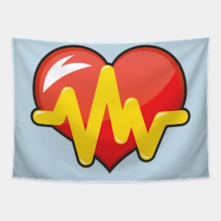 Heart with Pulse Tapestry