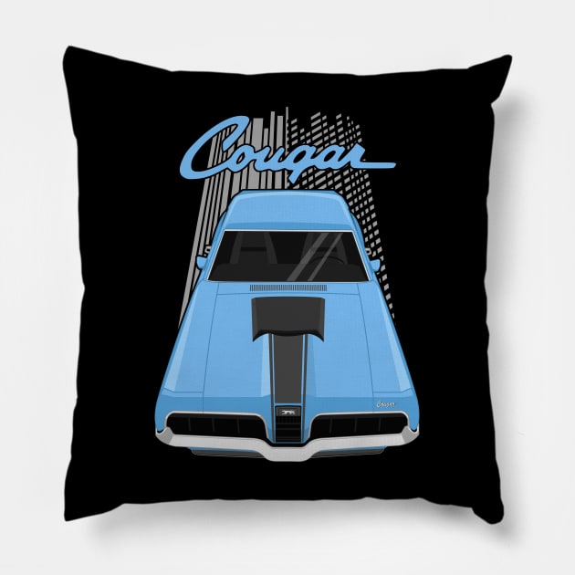 Mercury Cougar 1970 - blue Pillow by V8social