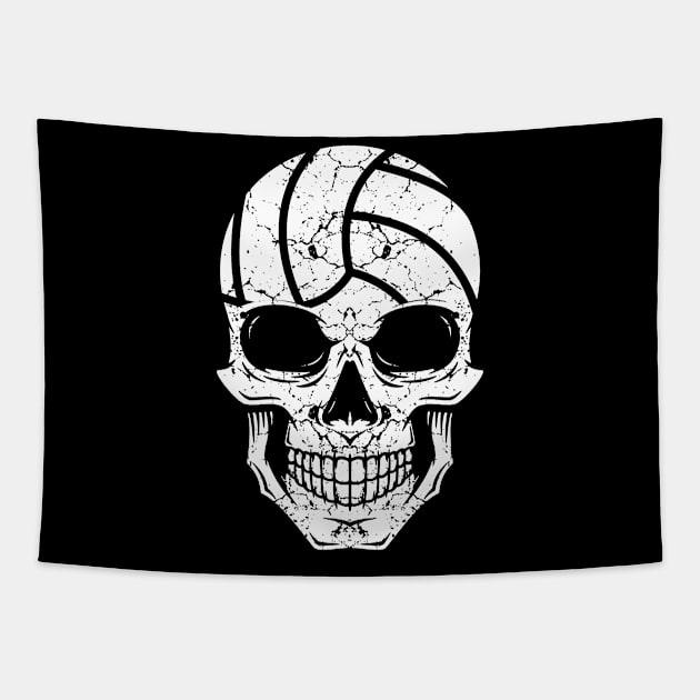 Volleyball Skull Head Tapestry by Mila46