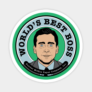 michael scott world's best boss Magnet