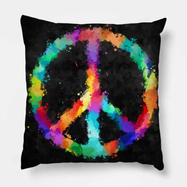 Peace mark Pillow by circlestances