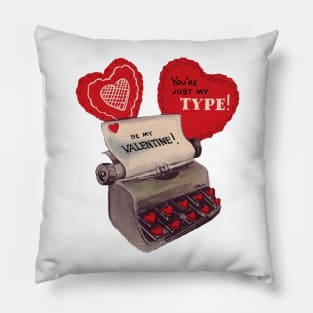 Old Typewriter Valentine Pillow