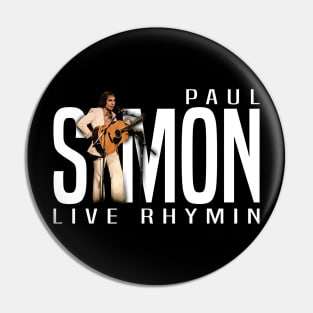 Paul Simon: Live Rhymin' 1974 Pin