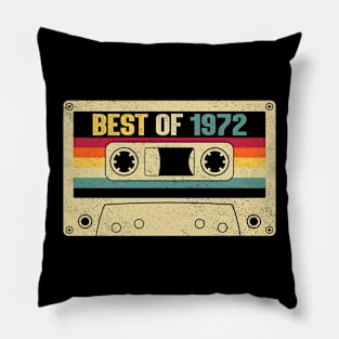 Best Of 1972 52nd Birthday Gifts Cassette Tape Vintage Pillow