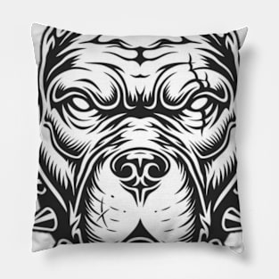 Pitbull t- shirt Pillow