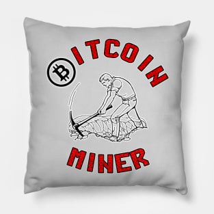 Bitcoin Miner by Basement Mastermind Pillow