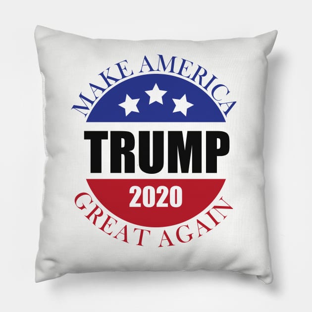 Trump 2020 Make America Great Again - ver 2 Pillow by G! Zone